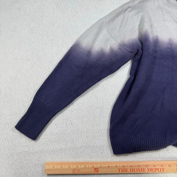 Simply Vera Wang XXL Ombre Knit Pullover Sweater Light Grey to Purple Cozy Relax - Picture 7 of 12